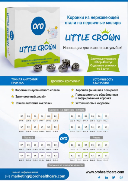 Набор детские коронки Little Crown