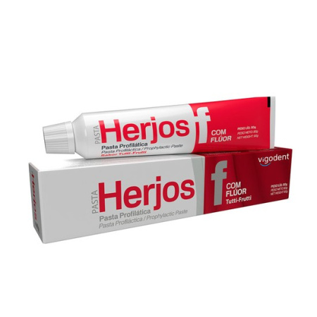 Паста Herjos f (Тутти-Фрутти) профилактическая паста с содержанием фтора Vigodent, Бразилия