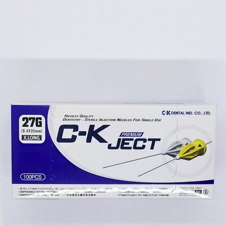 Иглы одноразовые карпульные C-K Ject 27 G (0,4x35mm) C-K Ject C-K Dental, Южная Корея