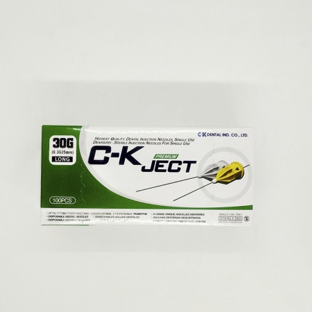 Иглы одноразовые карпульные C-K Ject 30 G (0,3x25mm) C-K Ject C-K Dental, Южная Корея