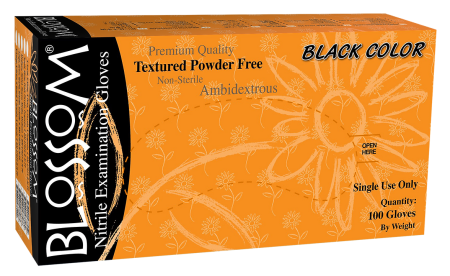 Нитриловые перчатки Blossom BLACK, Малайзия.