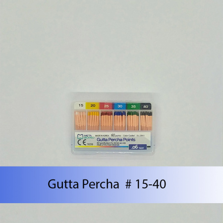 Gutta Percha Points (конусность 0.6) Meta Biomed, Южная Корея