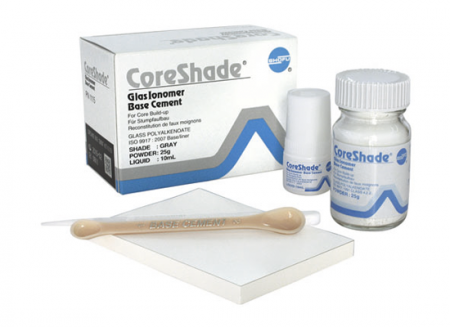 CoreShade, серый стеклоиономер для наращивания культи  без содержания металла  SHOFU, Германия