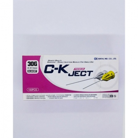 Иглы одноразовые карпульные C-K Ject 30 G (0,3x12mm) C-K Ject C-K Dental, Южная Корея