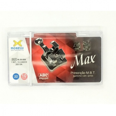 Брекеты металлические Max M.B.T. 0.22 полный комплект Morelli, Бразилия